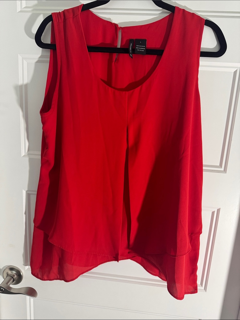 Women’s, Christmas Red colored, sleeveless dress top